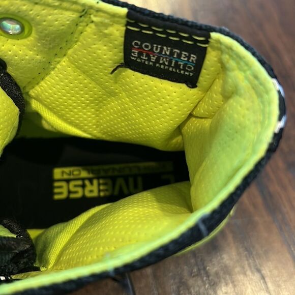 Converse Counter Climate high tops size 7 black and neon yellow EUC Chuck Taylor - Picture 9 of 11